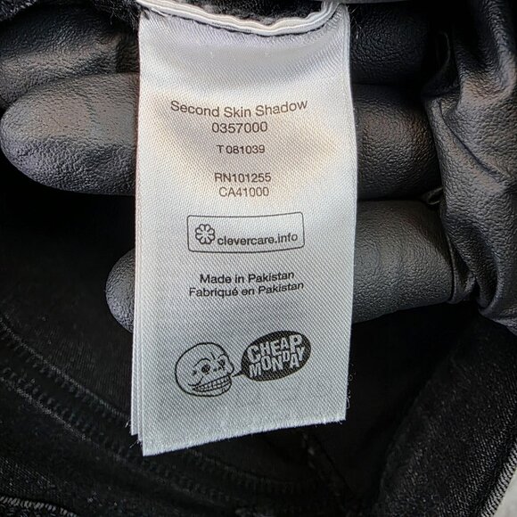 Cheap Monday Jeans Womens 27x32 Gray Second Skin Shadow Skinny Ripped Denim - Picture 12 of 14